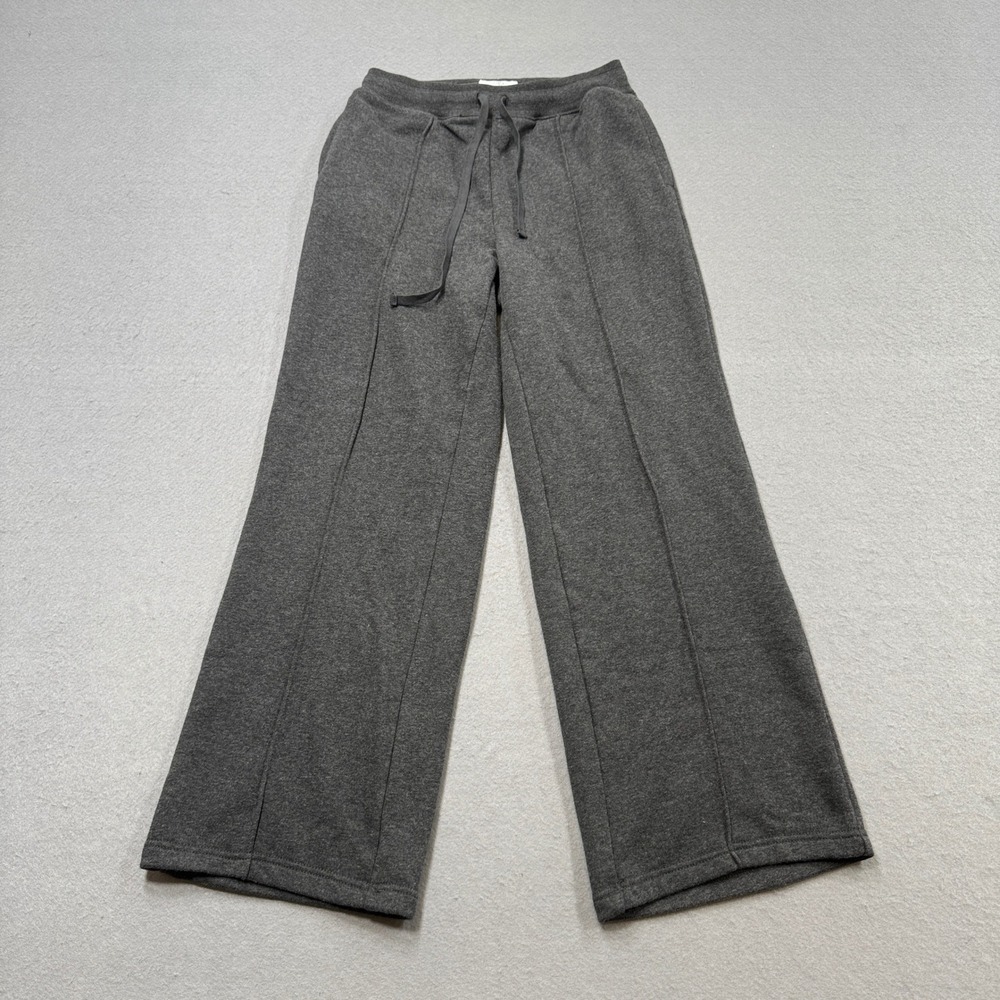 American Eagle Sweatpants Women's XS Gray Wide Leg Baggy Fit Fleece Loungewear
